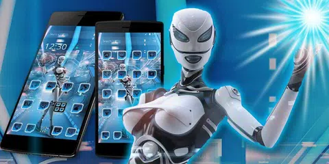 Baixar Robot Launcher Tech Fembot Theme APK