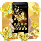 Black Golden Butterfly Theme icône