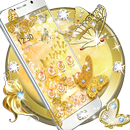 Golden Diamond Butterfly Luxury Theme APK