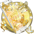 Golden Diamond Butterfly Luxury Theme ícone