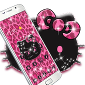 Pink Kitty Shine Leopard Cute Kitten Theme আইকন