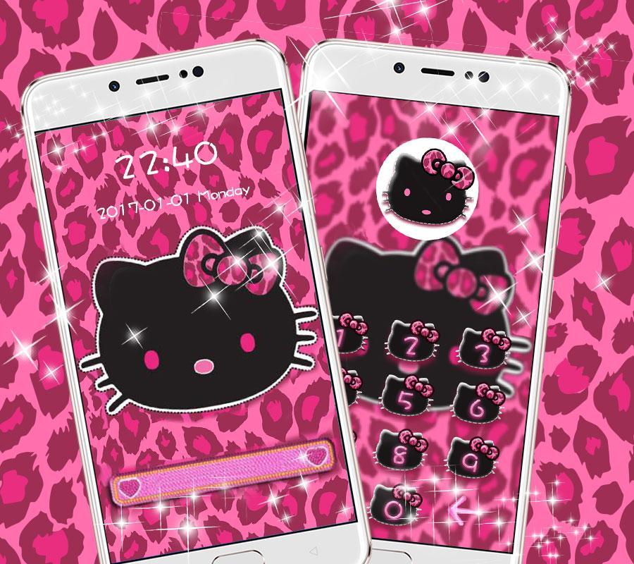 Android 用の キティのキュートなピンクのヒョウ子猫のテーマ ピンクのヒョウの輝き壁紙 Apk をダウンロード