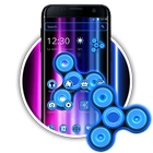 neon Colors Fidget Spinner Theme 2D icône
