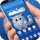 Fun and lovely blue kitty theme 3d APK