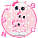 Cute Kawaii Pink Bow Cat Theme-APK