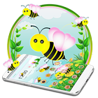 Cute Yellow Honeybee 2d theme (free) আইকন