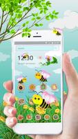 Cute Yellow Honeybee 2d theme (free) スクリーンショット 2