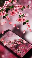 Floral Cherry Blossoms Sakura 2d theme Affiche