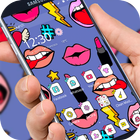 môi Fun graffiti 3d chủ đề biểu tượng