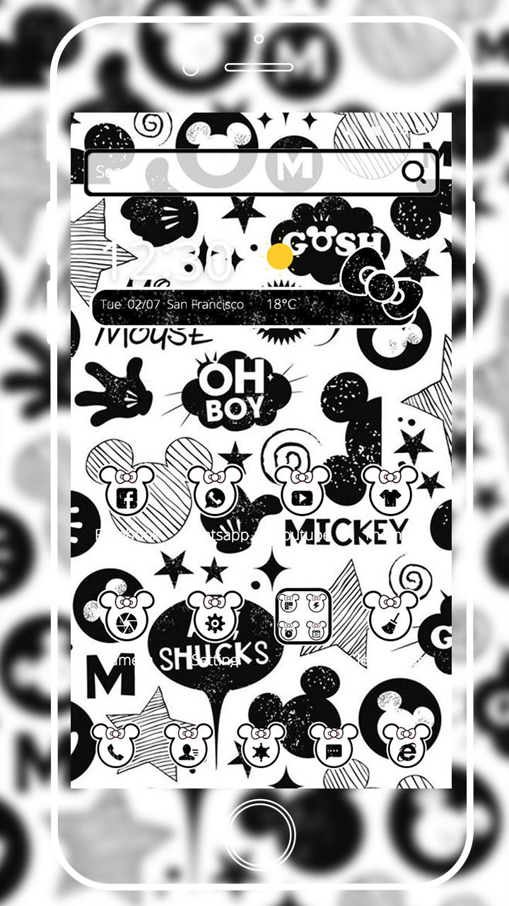 Lucu Hitam Dan Putih Tema Grafiti Tikus 3d For Android APK Download