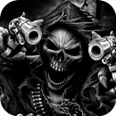 3d evil hip hop skull gun theme APK
