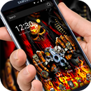 3d hell fire guns skull graffiti theme APK