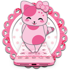 Icona Cute Pink Kitten Blush Rose Theme
