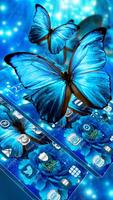 Blue Neon Butterfly Theme 스크린샷 3