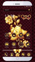 Golden Rose Diamond Star Theme Affiche