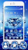 Sapphire diamond blue allotrope Theme Affiche