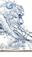 پوستر Crystal leopard Keyboard theme Splashing water