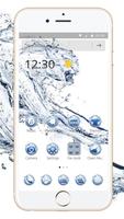 Crystal leopard Keyboard theme Splashing water captura de pantalla 1