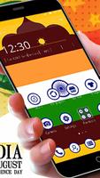 India Independence Day 2D Flag Theme Cartaz