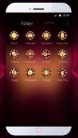 Golden Butterfly Dark Pink Gemstone Theme Screenshot 2