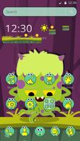 Comic Green Monster Theme (free) Affiche