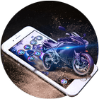 Blue Moto Fast Speed Theme icône