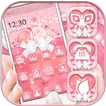 Charming Pink Roses Bow Launcher Theme