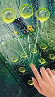 Crystal Rain Water Drops Theme Affiche