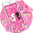 Pink Lovely Kitty Cat Theme APK