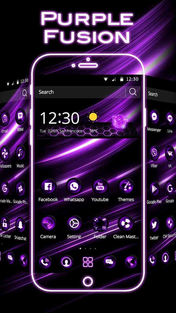 酷炫紫黑融合科技主題炫酷全息紫色空間壁紙安卓下载 安卓版apk 免费下载