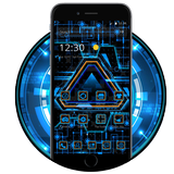 Neon Triangle Tech Theme icon