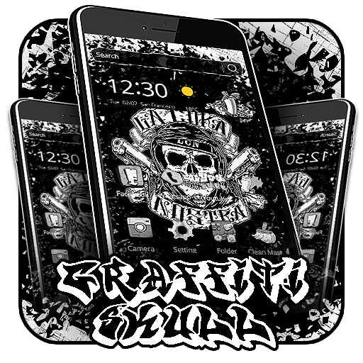 Hip Hop Graffiti Skull Theme