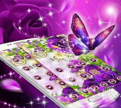 紫色花蝴蝶鑽石主題浪漫紫玫瑰蝴蝶壁紙安卓下載 安卓版apk 免費下載