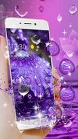 Purple Water Drops Theme 海報