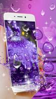 Poster Purple Water Drops Theme