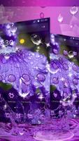 Purple Water Drops Theme Ekran Görüntüsü 1