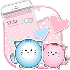 Cute Kitty Pink Cat Launcher Theme icon