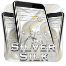 高級純銀シルク光沢のあるシルバーダイヤモンドリングテーマの壁紙 APK