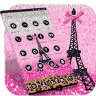 Pink Glitter Paris Eiffel Theme icon