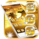 Sunset Launcher - Luxury Golden Beach Theme APK