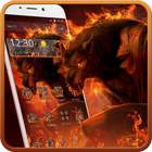Werewolf Hell fire Fierce Beast Cool Flame Theme icône