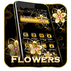 Gold Flowers Theme icône