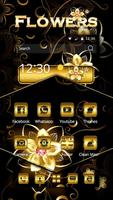 Gold Flowers Theme 스크린샷 2