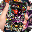 Rock Skull Graffiti Tema y Bloqueo Pantalla