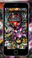 برنامه‌نما Rock Skull Graffiti Theme & Lock Screen & Call عکس از صفحه