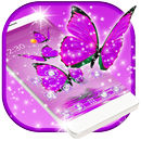Purple Butterflies Launcher Theme APK