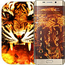 Cool Fire Of Ferocious Tiger Theme Black Flame APK