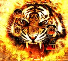 Cool Fire Of Ferocious Tiger Theme Black Flame 截图 2