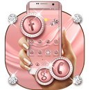 Thème du lanceur de soie rose APK