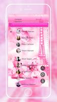 pink teddy bear love in Paris Eiffel Tower theme syot layar 3